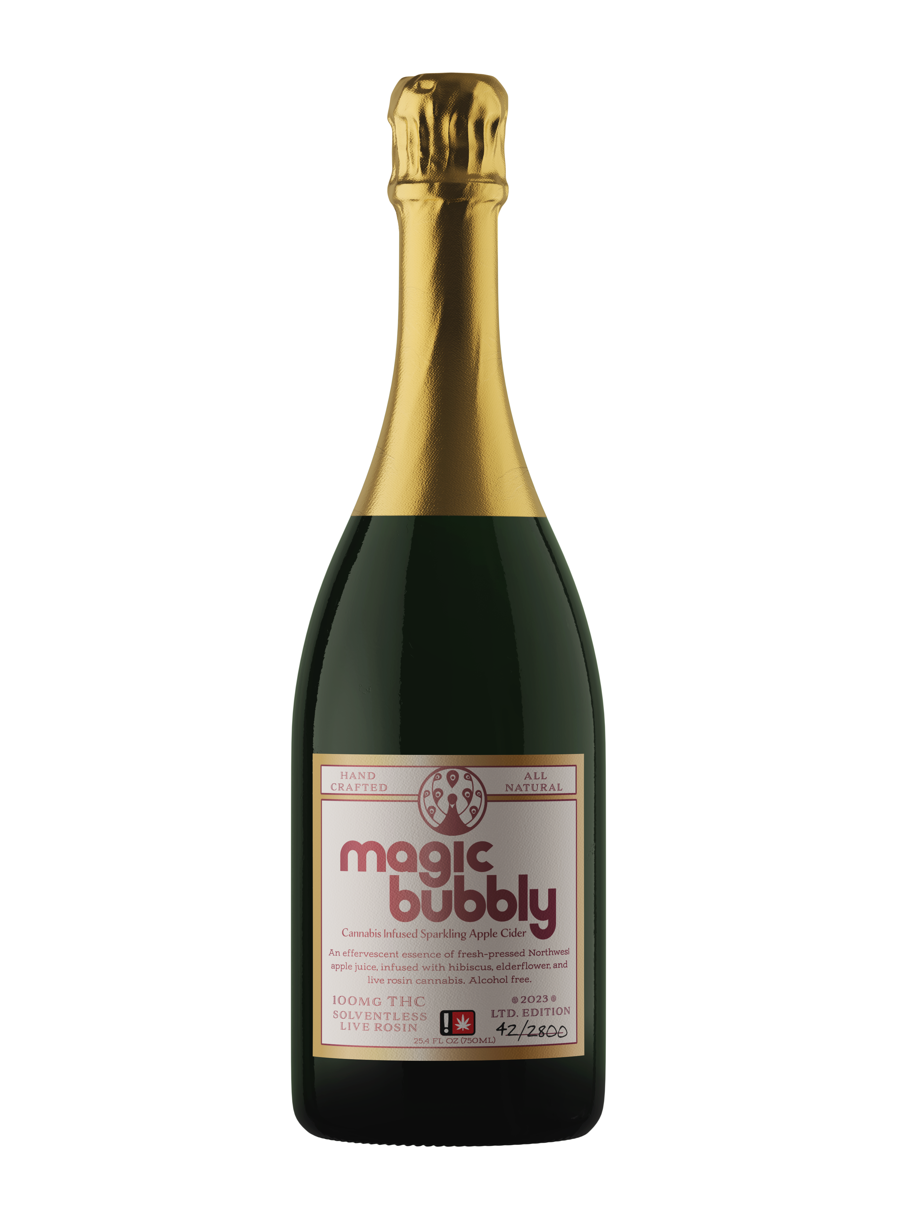 Unprecedented Champagne-Style Sparkling Cider Infused with 100mg Solventess Live Rosin
