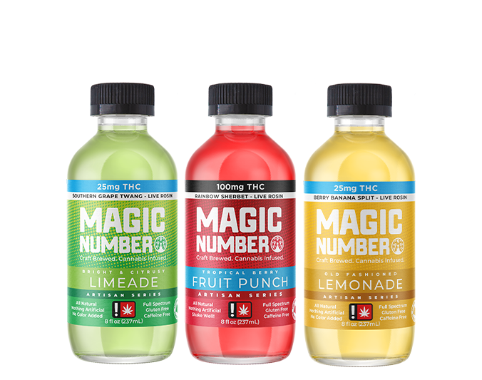 Rosin THC Infused Natural Juices from Magic Number