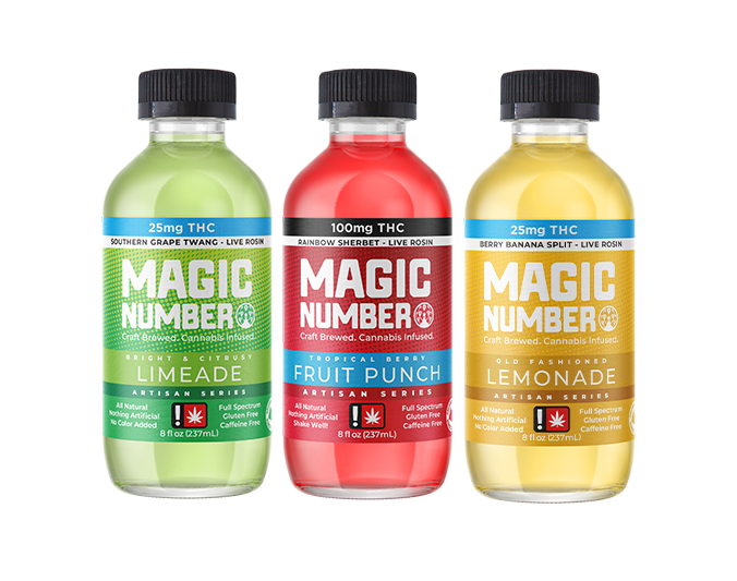 Rosin THC Infused Natural Juices from Magic Number